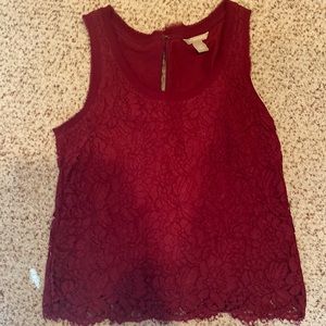 Burgundy banana republic top